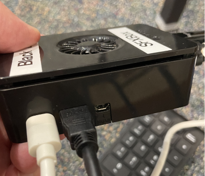 HDMI plugged in for troubleshooting