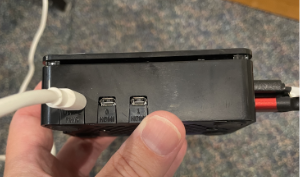 USB-C power plugged in